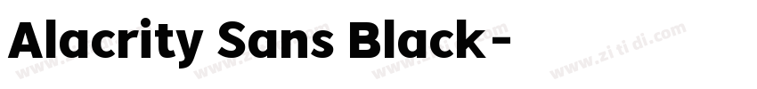 Alacrity Sans Black字体转换